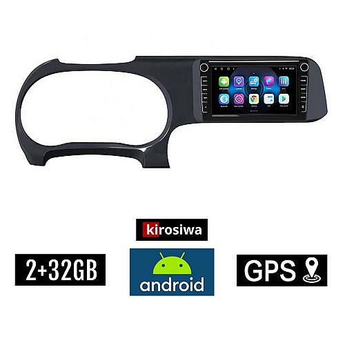 HYUNDAI i10 (μετά το 2020) Android οθόνη αυτοκίνητου 2GB με GPS WI-FI (ηχοσύστημα αφής 8" ιντσών OEM Youtube Playstore MP3 USB Radio Bluetooth Mirrorlink εργοστασιακή, 4x60W, Navi)
