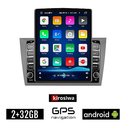 KIROSIWA VOLKSWAGEN GOLF 6 (2008 - 2013) Android οθόνη αυτοκίνητου 2GB με GPS WI-FI (VW ηχοσύστημα αφής 9.7" ιντσών Youtube Playstore MP3 USB Radio Bluetooth Mirrorlink εργοστασιακή, 4x60W, AUX, ασημί)
