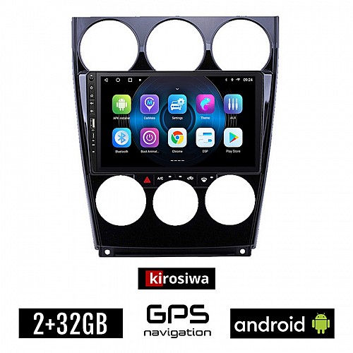 MAZDA 6 2005-2008 Android οθόνη αυτοκίνητου 2GB με GPS WI-FI (ηχοσύστημα αφής 9" ιντσών OEM Youtube Playstore MP3 USB Radio Bluetooth Mirrorlink εργοστασιακή, 4x60W, Navi) WR7078209