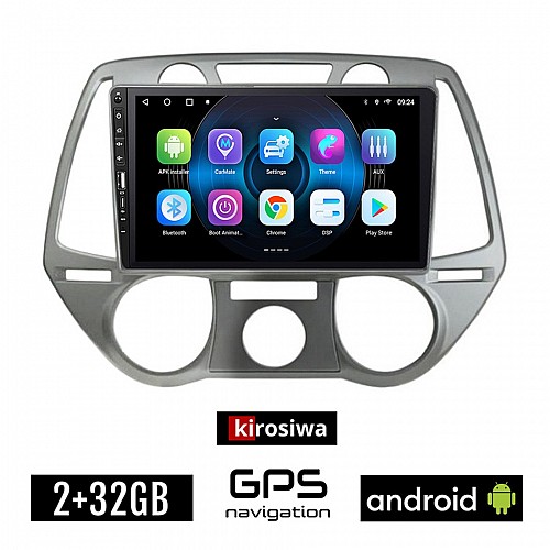 HYUNDAI i20 (2008 - 2013) Android οθόνη αυτοκίνητου 2GB με GPS WI-FI (ηχοσύστημα αφής 9" ιντσών OEM Youtube Playstore MP3 USB Radio Bluetooth Mirrorlink εργοστασιακή, 4x60W, Navi) WR7078132