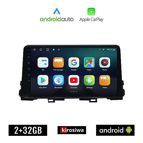 KIROSIWA KIA PICANTO μετά το 2017 Android οθόνη αυτοκίνητου 2GB με GPS WI-FI (ηχοσύστημα αφής 9" ιντσών OEM Android Auto Apple Carplay Youtube Playstore MP3 USB Radio Bluetooth Mirrorlink εργοστασιακή, 4x60W, AUX)