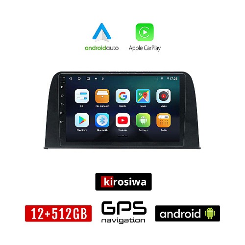 KIROSIWA HONDA CRV (μετά το 2017) Android οθόνη αυτοκίνητου 12GB + 512GB με GPS WI-FI (ηχοσύστημα αφής 9" ιντσών OEM Android Auto Apple Carplay Youtube Playstore MP3 USB Radio Bluetooth Mirrorlink εργοστασιακή, 4x60W, AUX)
