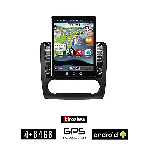 KIROSIWA FORD FOCUS (2005 - 2011) *Με αυτόματο κλιματισμό Android οθόνη αυτοκίνητου 4GB με GPS WI-FI (ηχοσύστημα αφής 9.7" ιντσών OEM Youtube Playstore MP3 USB Radio 4+64GB Bluetooth εργοστασιακή 4x60W μαύρο)