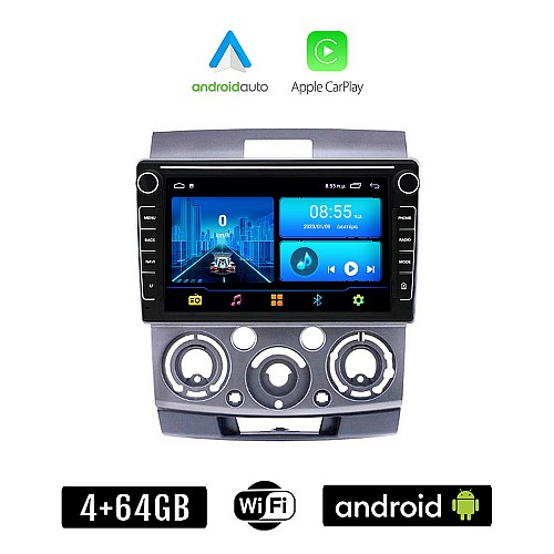 MAZDA BT-50 (2006-2011) Android οθόνη αυτοκίνητου 4+64GB με GPS WI-FI (ηχοσύστημα αφής 8" ιντσών 4GB CarPlay Android Auto Car Play Youtube Playstore MP3 USB Radio Bluetooth Mirrorlink εργοστασιακή, 4x60W, Navi)