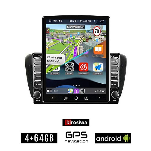 KIROSIWA SEAT IBIZA (2008 - 2015) Android οθόνη αυτοκίνητου 4GB με GPS WI-FI (ηχοσύστημα αφής 9.7" ιντσών OEM Youtube Playstore MP3 USB Radio 4+64GB Bluetooth Mirrorlink εργοστασιακή, 4x60W, AUX)