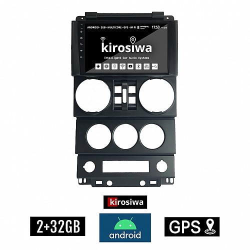 KIROSIWA 2+32GB JEEP WRANGLER (2006 - 2011) Android οθόνη αυτοκίνητου 2GB με GPS WI-FI (ηχοσύστημα αφής 9" ιντσών OEM Youtube Playstore MP3 USB Radio Bluetooth Mirrorlink εργοστασιακή 4x60W, AUX) ZS-598