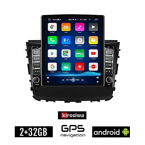 KIROSIWA SSANGYONG REXTON (μετά το 2017) Android οθόνη αυτοκίνητου 2GB με GPS WI-FI (ηχοσύστημα αφής 9.7" ιντσών OEM Youtube Playstore MP3 USB Radio Bluetooth Mirrorlink REXTON εργοστασιακή, AUX, 4x60W)