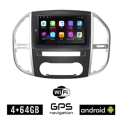 MERCEDES VITO (μετά το 2015) Android οθόνη αυτοκίνητου 4GB με GPS WI-FI (ηχοσύστημα αφής 9" ιντσών OEM Youtube Playstore MP3 USB Radio Bluetooth Mirrorlink εργοστασιακή, 4x60W, Benz)