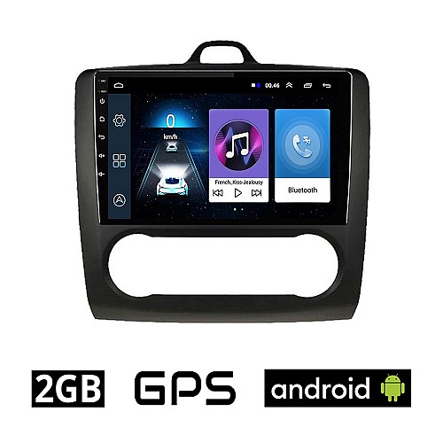 FORD FOCUS (2005 - 2011) *Με αυτόματο κλιματισμό Android οθόνη αυτοκίνητου 2GB με GPS WI-FI (ηχοσύστημα αφής 9" ιντσών OEM Youtube Playstore MP3 USB Radio Bluetooth Mirrorlink εργοστασιακή, 4x60W, AUX, μαύρο) FR338-2GB