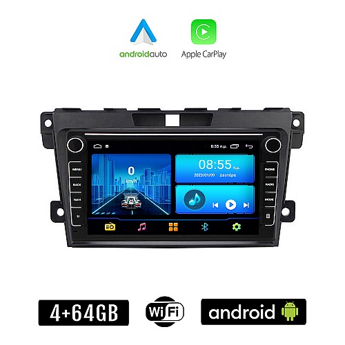 MAZDA CX-7 (2006-2012) Android οθόνη αυτοκίνητου 4+64GB με GPS WI-FI (ηχοσύστημα αφής 8" ιντσών 4GB CarPlay Android Auto Car Play Youtube Playstore MP3 USB Radio Bluetooth Mirrorlink εργοστασιακή, 4x60W, Navi)