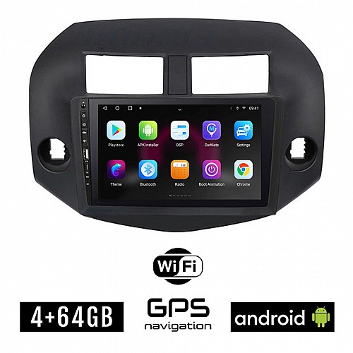 TOYOTA RAV4 (2006-2012) Android οθόνη αυτοκίνητου 4GB με GPS WI-FI (ηχοσύστημα αφής 9" ιντσών OEM RAV 4 Youtube Playstore MP3 USB Radio Bluetooth Mirrorlink εργοστασιακή, 4 x 60W)