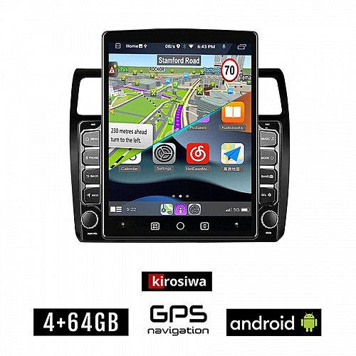 KIROSIWA SUZUKI SWIFT (2005 - 2011) Android οθόνη αυτοκίνητου 4GB με GPS WI-FI (ηχοσύστημα αφής 9.7" ιντσών OEM Youtube Playstore MP3 USB Radio 4+64GB Bluetooth Mirrorlink εργοστασιακή, 4x60W)
