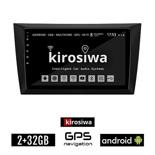 KIROSIWA 2+32GB VOLKSWAGEN GOLF 6 (2008 - 2013) Android οθόνη αυτοκίνητου 2GB με GPS WI-FI (VW ηχοσύστημα αφής 9" ιντσών Youtube Playstore MP3 USB Radio Bluetooth Mirrorlink εργοστασιακή, 4x60W, AUX, Μαύρο﻿)