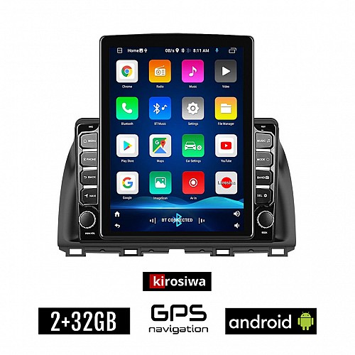 KIROSIWA MAZDA CX-5 (2013-2017) Android οθόνη αυτοκίνητου 2GB με GPS WI-FI (ηχοσύστημα αφής 9.7" ιντσών OEM Youtube Playstore MP3 USB Radio Bluetooth Mirrorlink εργοστασιακή, 4x60W, AUX)