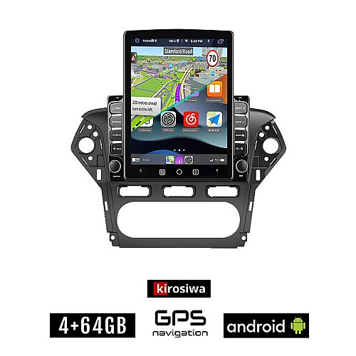 KIROSIWA FORD MONDEO (2010 - 2013) Android οθόνη αυτοκίνητου 4GB με GPS WI-FI (ηχοσύστημα αφής 9.7" ιντσών OEM Youtube Playstore MP3 USB Radio 4+64GB Bluetooth Mirrorlink εργοστασιακή, 4x60W, AUX)
