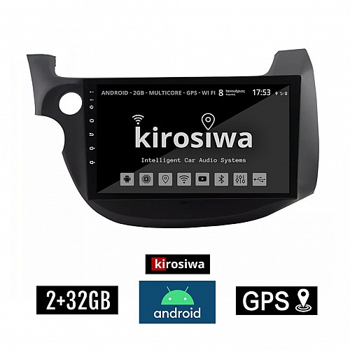 KIROSIWA 2+32GB HONDA JAZZ (2008 - 2012) Android οθόνη αυτοκίνητου 2GB με GPS WI-FI (ηχοσύστημα αφής 10" ιντσών OEM Youtube Playstore MP3 USB Radio Bluetooth Mirrorlink εργοστασιακή, 4x60W, AUX) FG-5695