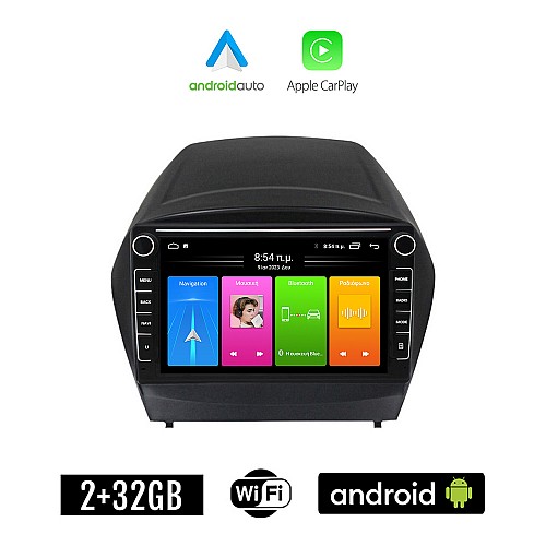 HYUNDAI IX35 2010-2015 Android οθόνη αυτοκίνητου με GPS WI-FI 2GB (ηχοσύστημα αφής 8" ιντσών Apple CarPlay Android Auto Car Play Youtube Playstore MP3 USB Radio Bluetooth Mirrorlink εργοστασιακή, 4x60W, Navi)