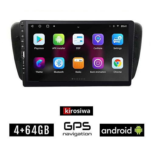 SEAT IBIZA (2008 - 2015) Android οθόνη αυτοκίνητου 4GB με GPS WI-FI (ηχοσύστημα αφής 9" ιντσών OEM Youtube Playstore MP3 USB Radio Bluetooth Mirrorlink εργοστασιακή, 4x60W, Navi)