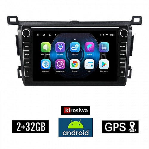 TOYOTA RAV4 (2013 -  2019) Android οθόνη αυτοκίνητου 2GB με GPS WI-FI (ηχοσύστημα αφής 8" ιντσών OEM RAV 4 Youtube Playstore MP3 USB Radio Bluetooth Mirrorlink εργοστασιακή, 4 x 60W)