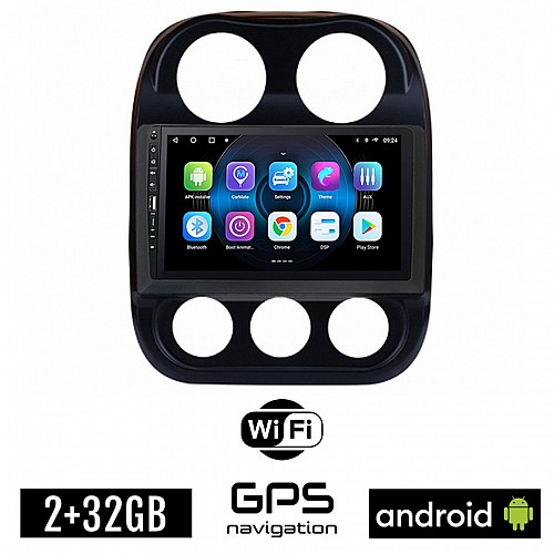JEEP PATRIOT (2006 - 2016) Android οθόνη αυτοκίνητου 2GB με GPS WI-FI (ηχοσύστημα αφής 9" ιντσών OEM Youtube Playstore MP3 USB Radio Bluetooth Mirrorlink εργοστασιακή, 4x60W, Navi) WR7078165