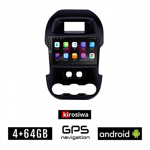 FORD RANGER 2011-2015 Android οθόνη αυτοκίνητου 4GB με GPS WI-FI (ηχοσύστημα αφής 9" ιντσών OEM Youtube Playstore MP3 USB Radio Bluetooth Mirrorlink εργοστασιακή, 4x60W, Navi)