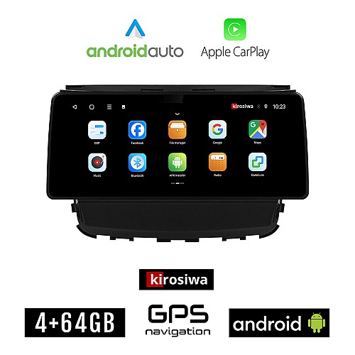 KIROSIWA SSANGYONG REXTON (μετά το 2017) Android οθόνη αυτοκίνητου 4GB (+64GB) με GPS WI-FI (ηχοσύστημα αφής 12.3" ιντσών OEM Android Auto Apple Carplay Youtube Playstore MP3 USB Radio Bluetooth Mirrorlink REXTON εργοστασιακή canbus 4x60W)