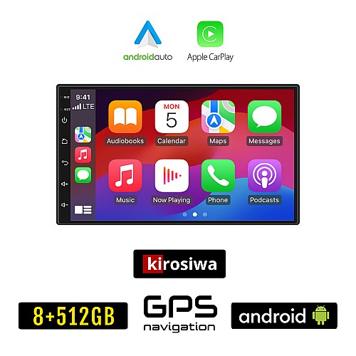 KIROSIWA NISSAN JUKE (2009-2020) Android οθόνη αυτοκίνητου 8GB + 256GB με GPS WI-FI (ηχοσύστημα αφής 7" ιντσών OEM Android Auto Apple Carplay Youtube Playstore MP3 USB Radio Bluetooth Mirrorlink εργοστασιακή, 4x60W, AUX)