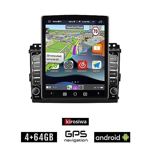 KIROSIWA TOYOTA LAND CRUISER (2003-2009) Android οθόνη αυτοκίνητου 4GB με GPS WI-FI (TOYOTA LANDCRUISER ηχοσύστημα αφής 9.7" ιντσών OEM Youtube Playstore MP3 USB Radio 4+64GB Bluetooth εργοστασιακή 4x60W)