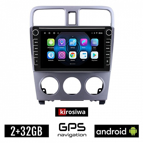 SUBARU FORESTER (2002-2008) Android οθόνη αυτοκίνητου 2GB με GPS WI-FI (ηχοσύστημα αφής 8" ιντσών OEM Youtube Playstore MP3 USB Radio Bluetooth Mirrorlink εργοστασιακή, 4x60W, Navi)