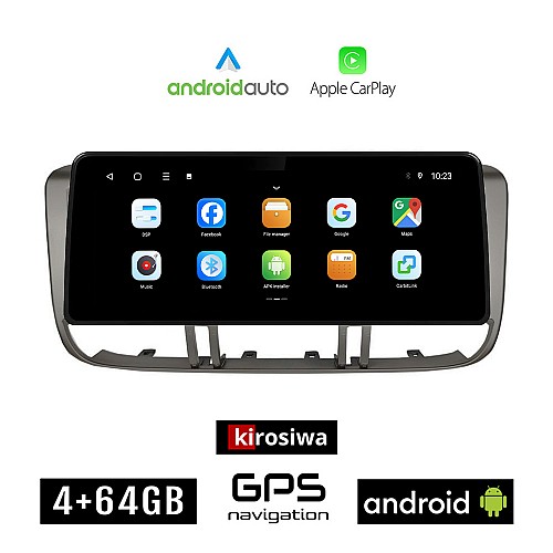 KIROSIWA NISSAN X-TRAIL (2000 - 2004) Android οθόνη αυτοκίνητου 4GB (+64GB) με GPS WI-FI (ηχοσύστημα αφής 12.3" ιντσών Android Auto Apple Carplay Youtube Playstore MP3 USB Radio Bluetooth Mirrorlink εργοστασιακή 4x60W canbus 12,3 ιντσών XTRAIL)