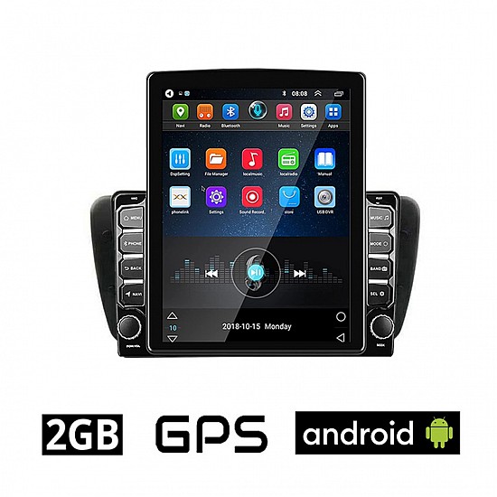 SEAT IBIZA (2008 - 2015) Android οθόνη αυτοκίνητου 2GB με GPS WI-FI (ηχοσύστημα αφής 9.7" ιντσών OEM Youtube Playstore MP3 USB Radio Bluetooth Mirrorlink εργοστασιακή, 4x60W, AUX) SE56-972