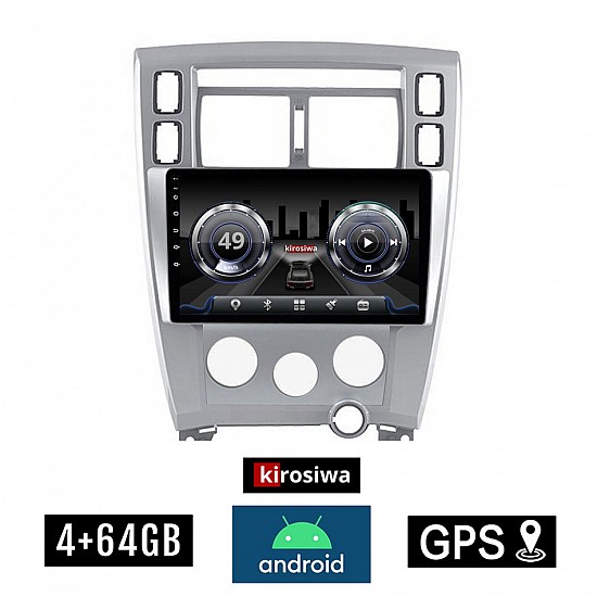 KIROSIWA 4+64GB HYUNDAI TUCSON (2004 - 2010) A/C Android οθόνη αυτοκίνητου 4GB με GPS WI-FI (ηχοσύστημα αφής 10" ιντσών OEM Youtube Playstore MP3 USB Radio Bluetooth Mirrorlink  DSP 4x60W Apple Carplay Android Auto 4G SIM card) AC-4536