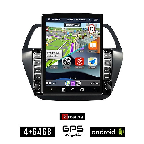 KIROSIWA SUZUKI SX4 S-CROSS (μετά το 2014) Android οθόνη αυτοκίνητου 4GB με GPS WI-FI (ηχοσύστημα αφής 9.7" ιντσών OEM Youtube Playstore MP3 USB Radio 4+64GB Bluetooth Mirrorlink εργοστασιακή 4x60W)