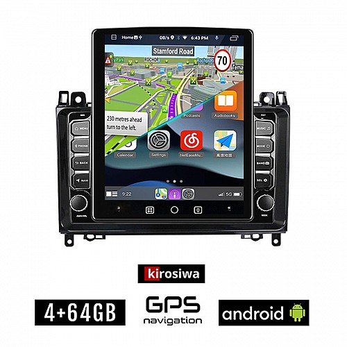 KIROSIWA MERCEDES B W245 (2005-2012) Android οθόνη αυτοκίνητου 4GB με GPS WI-FI (ηχοσύστημα αφής 9.7" ιντσών OEM Youtube Playstore MP3 USB Radio 4+64GB Bluetooth Mirrorlink εργοστασιακή 4x60W BENZ)