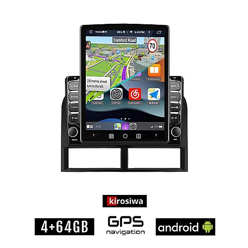 KIROSIWA JEEP GRAND CHEROKEE (1999-2004) Android οθόνη αυτοκίνητου 4GB με GPS WI-FI (ηχοσύστημα αφής 9.7" ιντσών OEM Youtube Playstore MP3 USB Radio 4+64GB Bluetooth Mirrorlink εργοστασιακή, 4x60W, AUX)