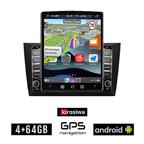 KIROSIWA VOLKSWAGEN GOLF 6 (2008 - 2013) Android οθόνη αυτοκίνητου 4GB με GPS WI-FI (VW ηχοσύστημα αφής 9.7" ιντσών Youtube Playstore MP3 USB Radio 4+64GB Bluetooth Mirrorlink εργοστασιακή, 4x60W, AUX, μαύρη)