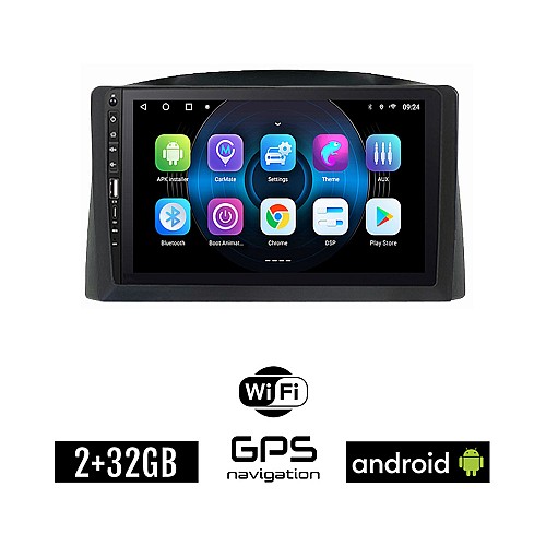 JEEP GRAND CHEROKEE (2004 - 2007) Android οθόνη αυτοκίνητου 2GB με GPS WI-FI (ηχοσύστημα αφής 9" ιντσών Youtube Playstore MP3 USB Radio Bluetooth Mirrorlink εργοστασιακή, 4x60W, Navi)