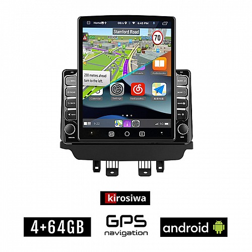 KIROSIWA MAZDA 2 (μετά το 2014) Android οθόνη αυτοκίνητου 4GB με GPS WI-FI (ηχοσύστημα αφής 9.7" ιντσών Youtube Playstore MP3 USB Radio 4+64GB Bluetooth Mirrorlink εργοστασιακή, 4x60W, AUX)