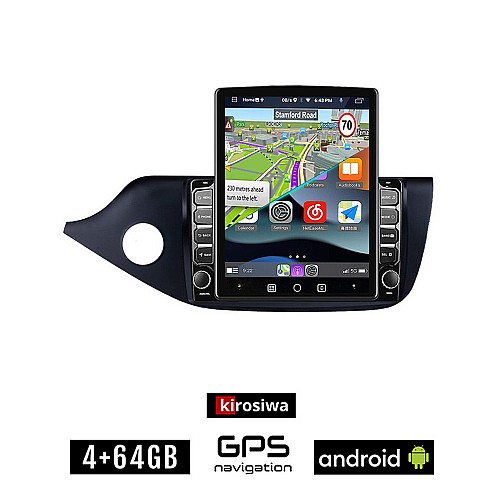 KIROSIWA KIA CEED (2012-2018) Android οθόνη αυτοκίνητου 4GB με GPS WI-FI (ηχοσύστημα αφής 9.7" ιντσών OEM Youtube Cee'd Playstore MP3 USB Radio 4+64GB Bluetooth Mirrorlink 4x60W εργοστασιακού τύπου)