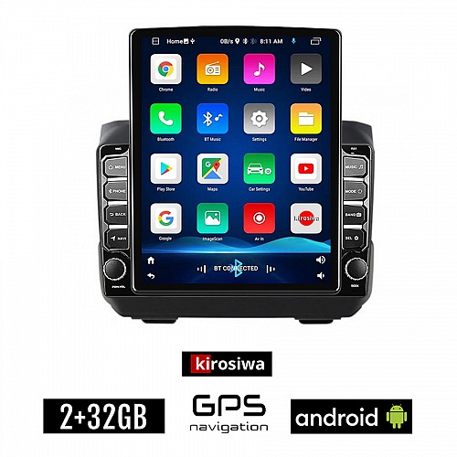 KIROSIWA JEEP CHEROKEE 2007-2014 Android οθόνη αυτοκίνητου 2GB με GPS WI-FI (ηχοσύστημα αφής 9.7" ιντσών OEM Youtube Playstore MP3 USB Radio Bluetooth Mirrorlink εργοστασιακή, 4x60W, AUX)