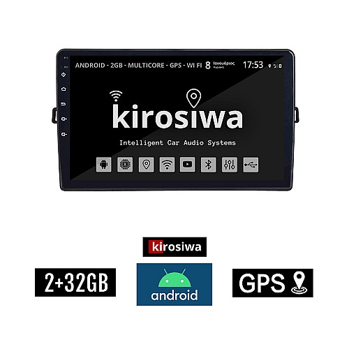 KIROSIWA 2+32GB TOYOTA AURIS (2007 - 2012) Android οθόνη αυτοκίνητου 2GB με GPS WI-FI (ηχοσύστημα αφής 10" ιντσών Youtube Playstore MP3 USB Radio Bluetooth Mirrorlink εργοστασιακή, 4x60W)