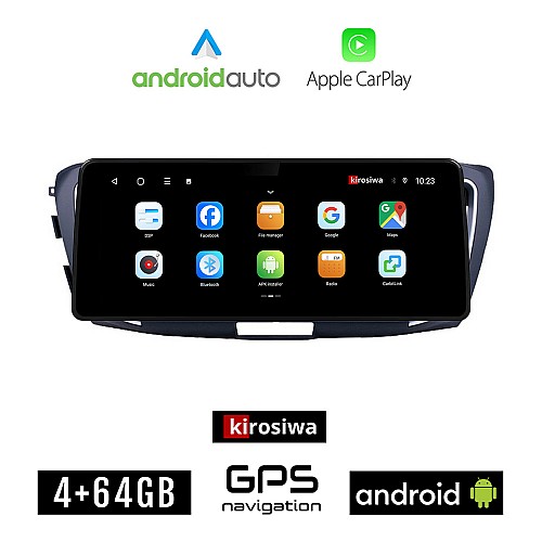 KIROSIWA HONDA ACCORD (2007 - 2013) Android οθόνη αυτοκίνητου 4GB (+64GB) με GPS WI-FI (ηχοσύστημα αφής 12.3" ιντσών OEM Android Auto Apple Carplay Youtube Playstore MP3 USB Radio Bluetooth Mirrorlink εργοστασιακή, 4x60W canbus 12,3 ιντσών)