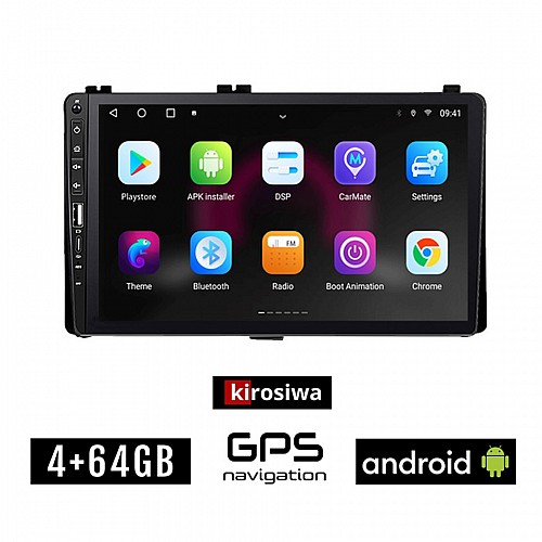 TOYOTA AURIS (μετά το 2015) Android οθόνη αυτοκίνητου 4GB με GPS WI-FI (ηχοσύστημα αφής 9" ιντσών OEM Youtube Playstore MP3 USB Radio Bluetooth Mirrorlink εργοστασιακή, 4x60W, Navi)