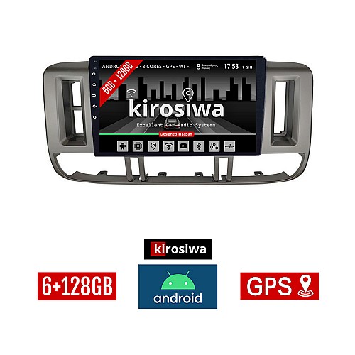 KIROSIWA 6+128GB NISSAN X-TRAIL (2000 - 2004) Android οθόνη αυτοκίνητου 6GB με GPS WI-FI (ηχοσύστημα αφής 9" ιντσών X TRAIL Youtube Playstore MP3 USB Radio Bluetooth Mirrorlink DSP Apple Carplay Android Auto 4x60W, AUX XTRAIL)