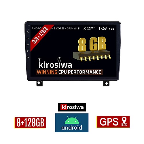 KIROSIWA 8GB + 128GB OPEL ASTRA H (2004-2010) Android οθόνη αυτοκίνητου με GPS WI-FI (ηχοσύστημα αφής 9" ιντσών Youtube Playstore MP3 USB Radio Bluetooth Mirrorlink DSP Apple Carplay Android Auto 4x60W, AUX)