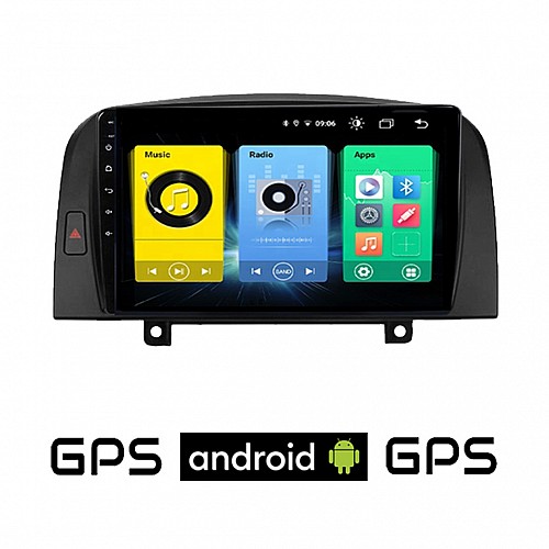HYUNDAI SONATA 2006-2009 Android οθόνη αυτοκίνητου με GPS WI-FI (ηχοσύστημα αφής 9" ιντσών OEM Youtube Playstore MP3 USB Radio Bluetooth Mirrorlink εργοστασιακή, 4x60W, AUX) HY126
