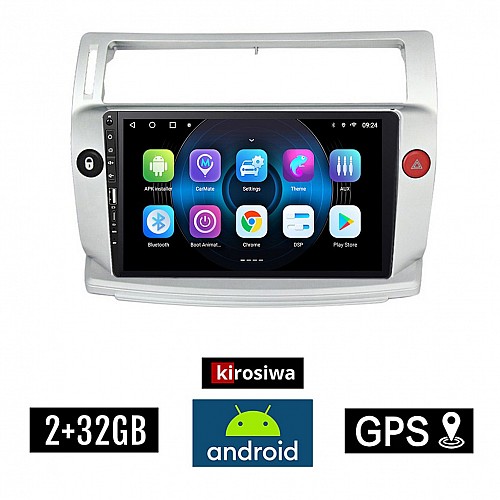 CITROEN C4 (2004 - 2010) Android οθόνη αυτοκίνητου 2GB με GPS WI-FI (ηχοσύστημα αφής 9" ιντσών OEM Youtube Playstore MP3 USB Radio Bluetooth Mirrorlink εργοστασιακή, 4x60W, Navi) WR7078036