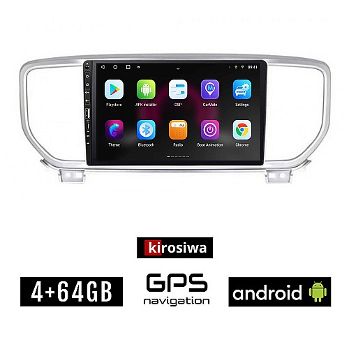KIA SPORTAGE (μετά το 2018) Android οθόνη αυτοκίνητου 4GB με GPS WI-FI (ηχοσύστημα αφής 9" ιντσών OEM Youtube Playstore MP3 USB Radio Bluetooth Mirrorlink εργοστασιακή, 4x60W, Navi)
