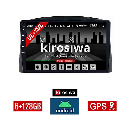 KIROSIWA 6+128GB JEEP GRAND CHEROKEE (2004 - 2007) Android οθόνη αυτοκίνητου 6GB με GPS WI-FI (ηχοσύστημα αφής 9" ιντσών Youtube Playstore MP3 USB Radio Bluetooth Mirrorlink DSP Apple Carplay Android Auto 4x60W, AUX)