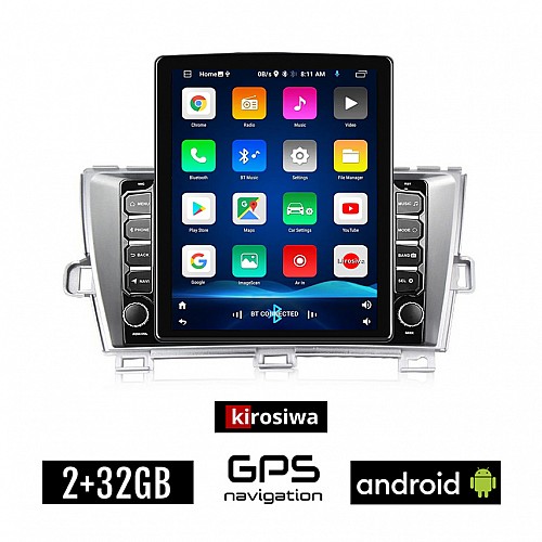 KIROSIWA TOYOTA PRIUS (2009 - 2015) Android οθόνη αυτοκίνητου 2GB με GPS WI-FI (ηχοσύστημα αφής 9.7" ιντσών OEM Youtube Playstore MP3 USB Radio Bluetooth Mirrorlink εργοστασιακή, 4 x 60W, AUX)